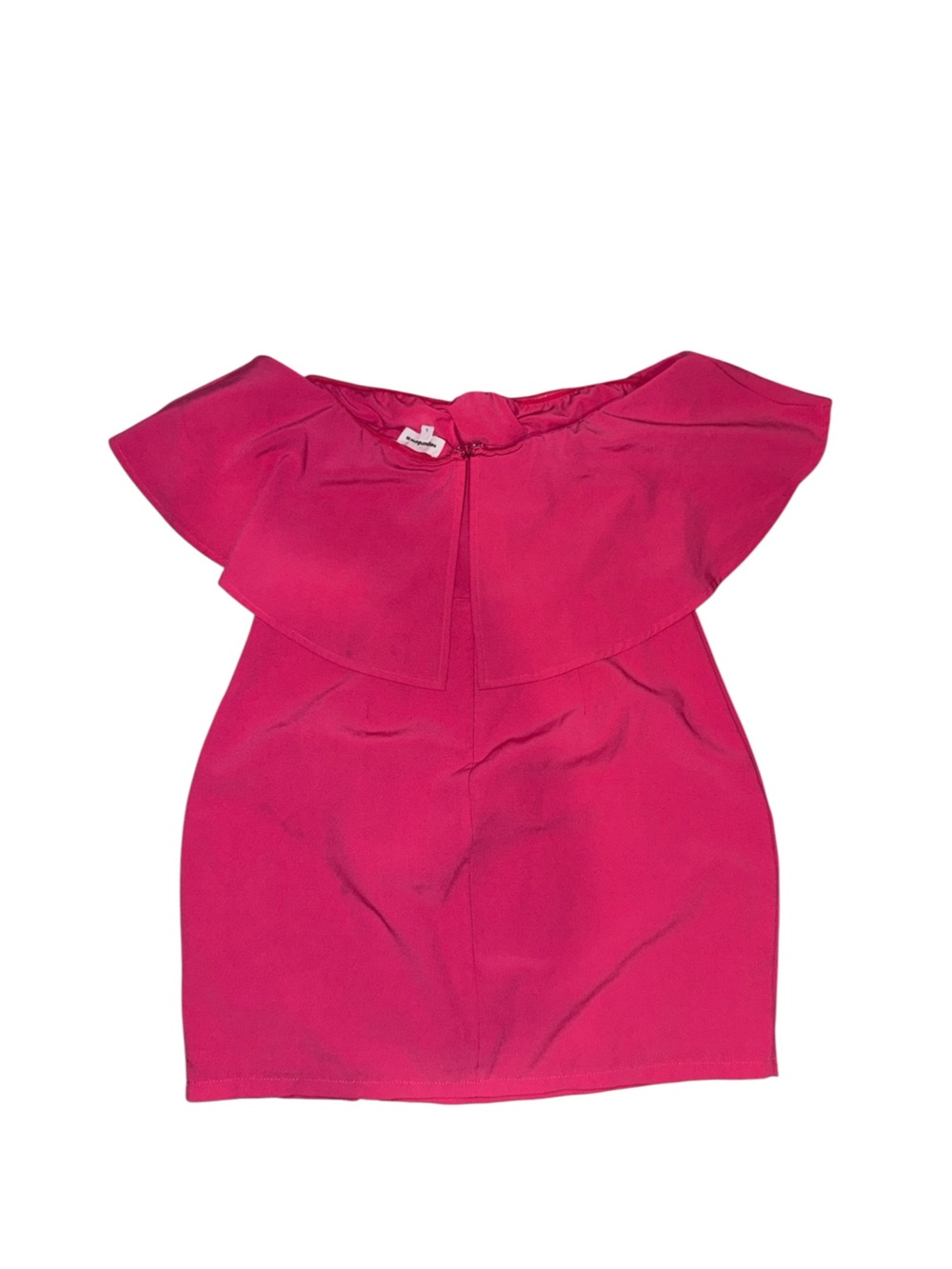 Superdown Revolve Hot Pink Strapless Ruffle Mini Dress Large - Picture 5 of 5